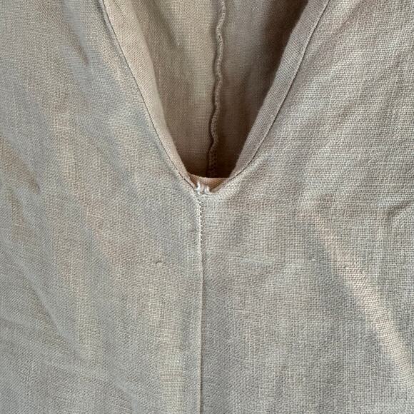Sol Sister Linen Cream V-Neck Jumpsuit - Picture 7 of 10